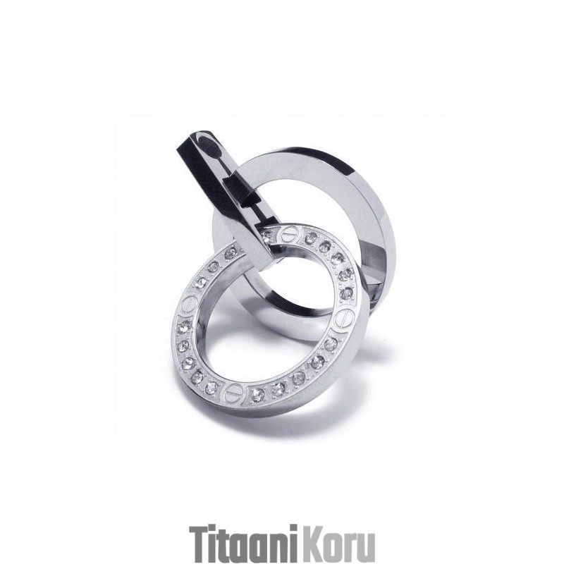 Miesten Hopeiset Puhtaista Titaanista Valmistetut Sormukset, Riipuskaulakoru (Uusi)