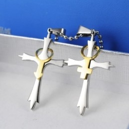 Mies- Ja Naissymbolit Titaaniristikaulakoru Miehille Ja Naisille