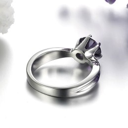 Myy Hyvin Kaikkialla Maailmassa Naisten Titaanisormus Violetilla Timantilla