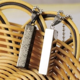 Muoti Cuboid Titanium Couples Riipus Kaulakoru