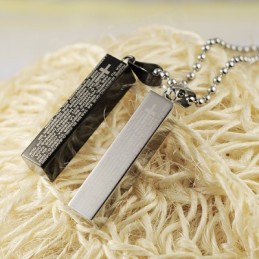 Muoti Cuboid Titanium Couples Riipus Kaulakoru