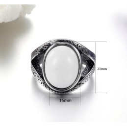 Myy Hyvin Kaikkialla Maailmassa Exaggerate Onyx Titanium Ring