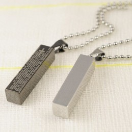 Muoti Cuboid Titanium Couples Riipus Kaulakoru