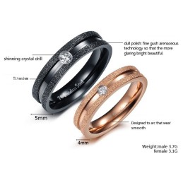 Luotettava Laatu Pearl Sand Titanium -Sormus Rakastavaisille