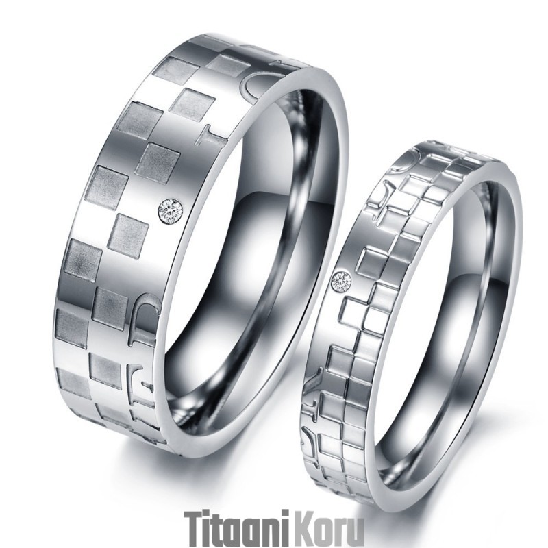 Myy Hyvin Kaikkialla Maailmassa Puzzle Titanium Ring Rakastavaisille Myy Hyvin Kaikkialla Maailmassa Puzzle Titanium Ring Rakastavaisille