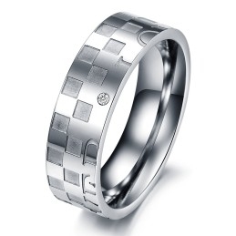 Myy Hyvin Kaikkialla Maailmassa Puzzle Titanium Ring Rakastavaisille
