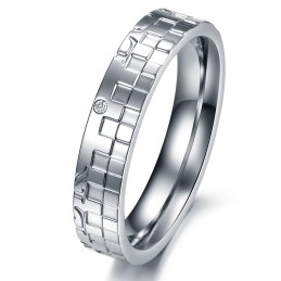 Myy Hyvin Kaikkialla Maailmassa Puzzle Titanium Ring Rakastavaisille