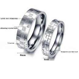 Myy Hyvin Kaikkialla Maailmassa Puzzle Titanium Ring Rakastavaisille