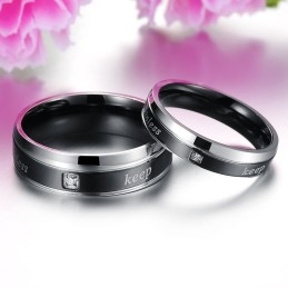 Vakaa Laatu Elegant Titanium Sormus Rakastavaisille