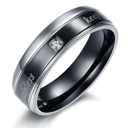 Vakaa Laatu Elegant Titanium Sormus Rakastavaisille