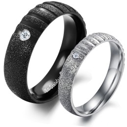 Vakaa Laatu Pearl Sand Titanium -Sormus Rakastavaisille