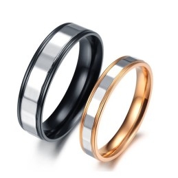 Luotettava Maine Endless Love Titanium -Sormus Rakastavaisille