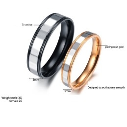 Luotettava Maine Endless Love Titanium -Sormus Rakastavaisille