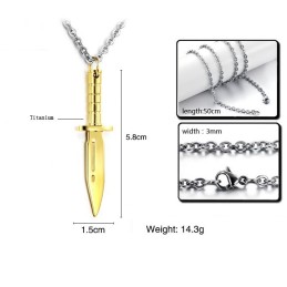 Täydelliset Tekniset Tiedot Kultaisesta Titaanista Valmistettu Kaulakoru