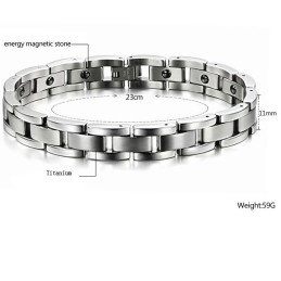 Laaja Valikoima Miesten Terveyttä Edistäviä Titaanimagneettirannekkeita
