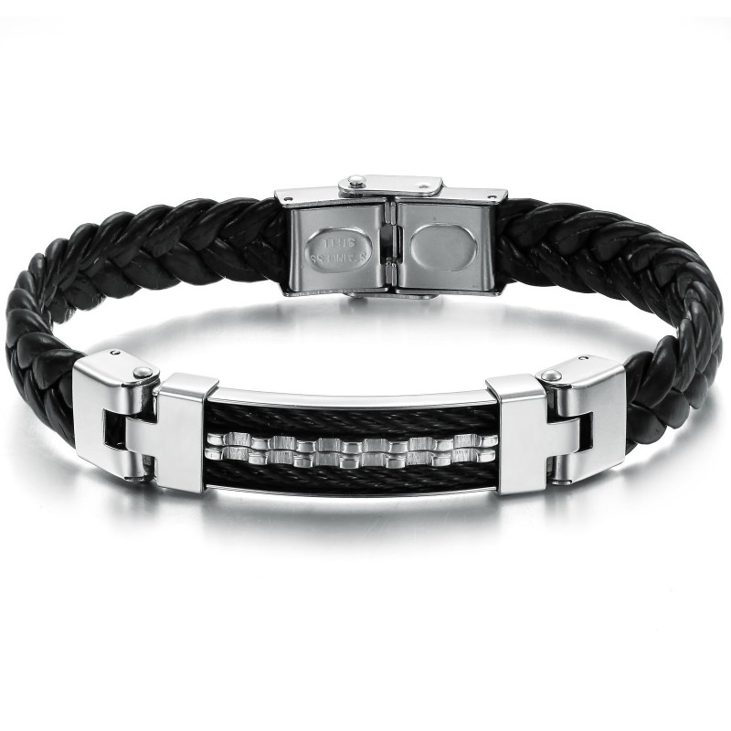 Luotettavan Laadukas Klassinen Titaaninen Nahkaranneke