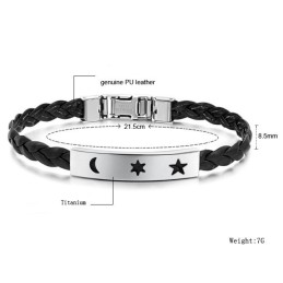 Kestävä Käytössä Oleva Titaaninen Nahkaranneke