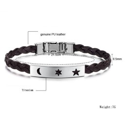 Kestävä Käytössä Oleva Titaaninen Nahkaranneke