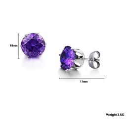 Tunnettu Laadukkaista Naisten Violeteista Titaanikorvakoruistaan Timanteilla