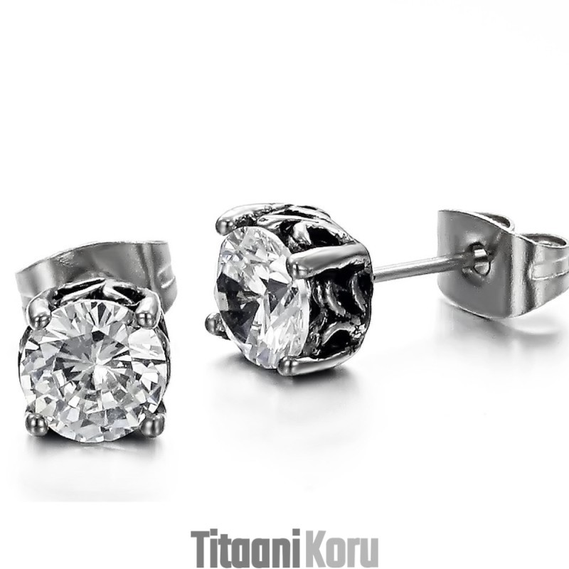 Laadukkaiden Unisex-Titaanikorvakorujen Kuningatar Strassilla