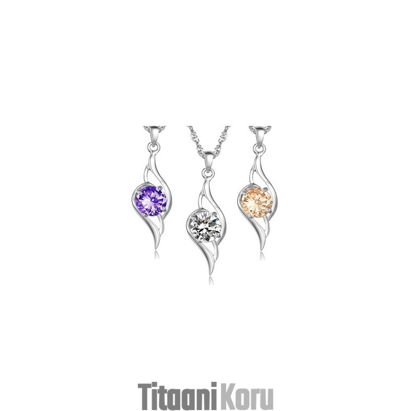 Laadun Ja Määrän Taattu Naisten Platinapäällysteinen Titaanikaulakoru Timanteilla