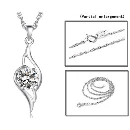 Laadun Ja Määrän Taattu Naisten Platinapäällysteinen Titaanikaulakoru Timanteilla