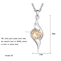 Laadun Ja Määrän Taattu Naisten Platinapäällysteinen Titaanikaulakoru Timanteilla