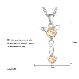 Vakaalaatuinen Naisten Violetti Platinapäällysteinen Titaanikaulakoru Timanteilla