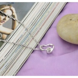 Vakaalaatuinen Naisten Platinapäällysteinen Titaanikaulakoru Timanteilla