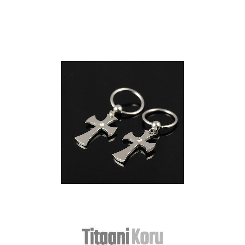 Miesten Titaaniristikorvakorut Miesten Titaaniristikorvakorut