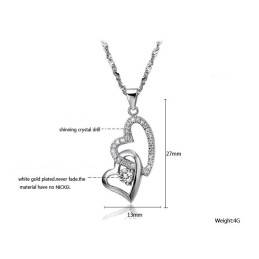 Laadukkaan Naisen Kultaseni Platinapäällysteinen Titaanikaulakoru