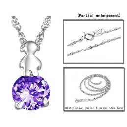 Kestävä Käytössä Oleva Naisten Platinapäällysteinen Titaanikaulakoru Timanteilla