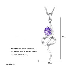 Luotettava Maine Naisten Violetti Platinapäällysteinen Titaanikaulakoru Strassilla