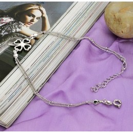 Laadun Ja Määrän Taattu Naisten Apilan Muotoinen Platinapäällysteinen Titaani-Nilkkarengas