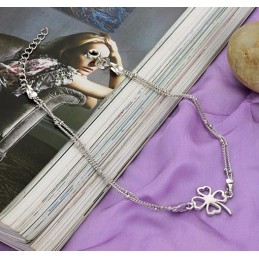 Laadun Ja Määrän Taattu Naisten Apilan Muotoinen Platinapäällysteinen Titaani-Nilkkarengas