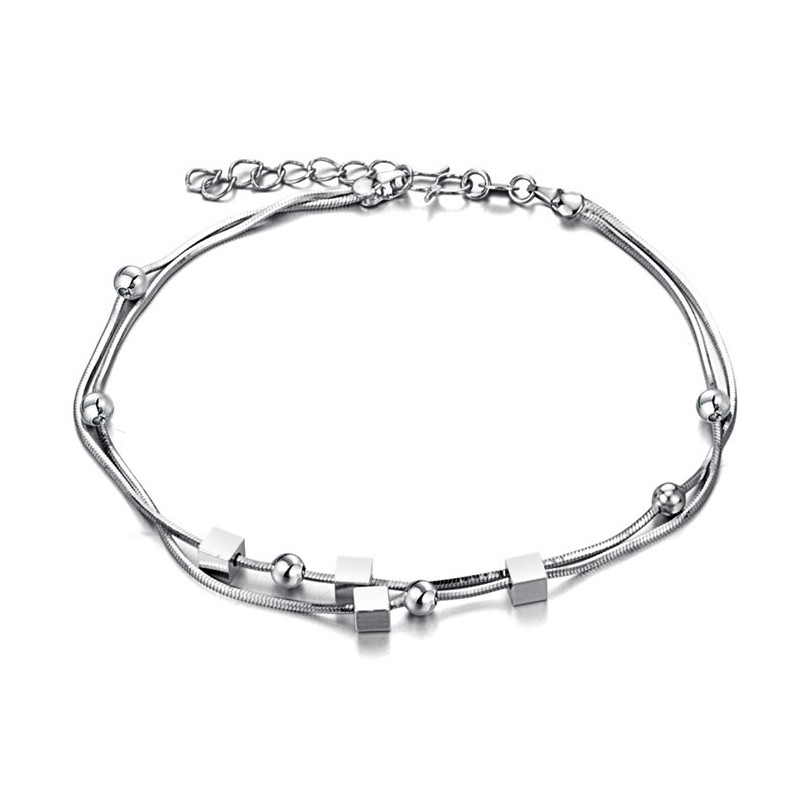 Luotettava Maine Naisten Platinapäällysteinen Titaani-Nilkkarengas