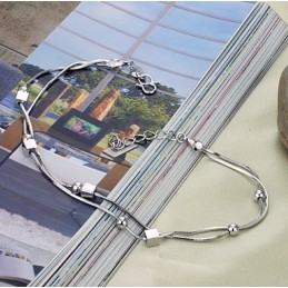 Luotettava Maine Naisten Platinapäällysteinen Titaani-Nilkkarengas