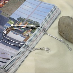 Luotettava Maine Naisten Platinapäällysteinen Titaani-Nilkkarengas