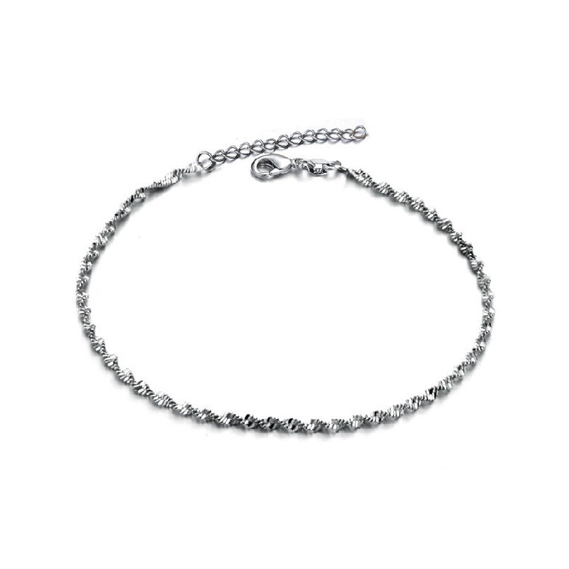 Maailmanlaajuisesti Tunnettu Naisten Platinapäällysteinen Titaani-Nilkkarengas