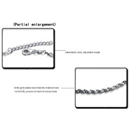 Maailmanlaajuisesti Tunnettu Naisten Platinapäällysteinen Titaani-Nilkkarengas