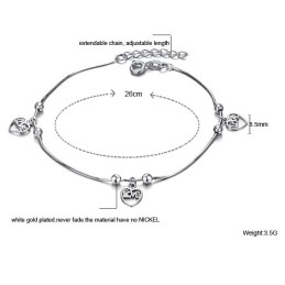 Laaja Valikoima Naisten Platinapäällysteistä Titaanista Valmistettu Nilkkarengas