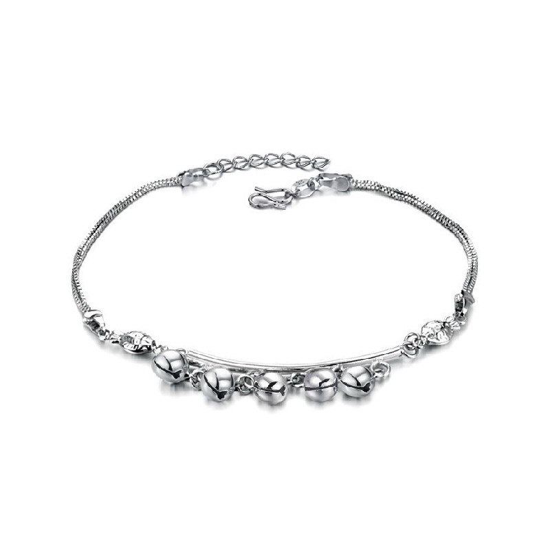 Laadun Ja Määrän Taattu Naisten Kellonmuotoinen Platinapäällysteinen Titaani-Nilkkarengas