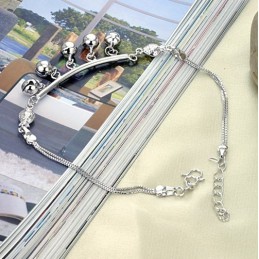 Laadun Ja Määrän Taattu Naisten Kellonmuotoinen Platinapäällysteinen Titaani-Nilkkarengas