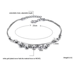 Laadun Ja Määrän Taattu Naisten Kellonmuotoinen Platinapäällysteinen Titaani-Nilkkarengas
