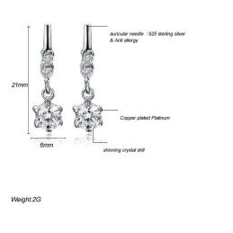 Erinomaiset Naisten Platinapäällysteiset Titaanikorvakorut