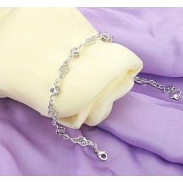 Erinomainen Laatu Naisten Ontto Platinapäällysteinen Titaanirannekoru Timanteilla