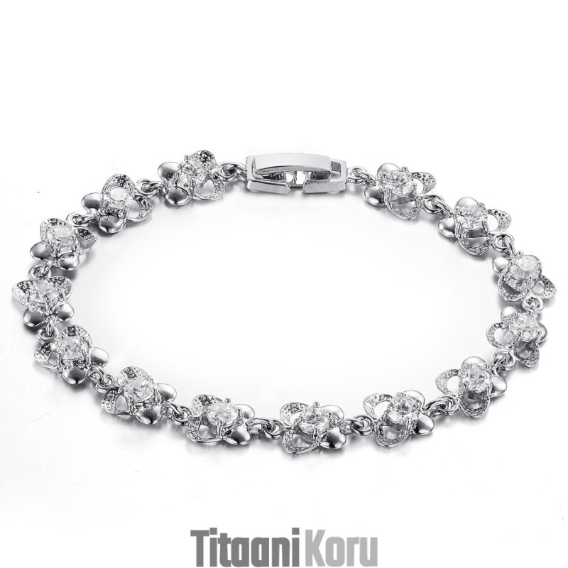 Laaja Valikoima Naisten Platinapäällysteistä Titaaniranneketta