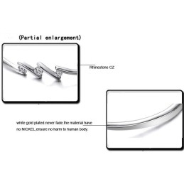 Laadun Ja Määrän Taattu Naisten Allergiaton Platinapinnoitettu Titaanirannekoru Strassilla