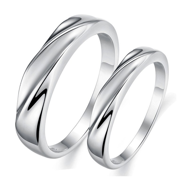 Korkealaatuinen Ytimekäs Platinapinnoitettu Titaanirengas Rakastavaisille