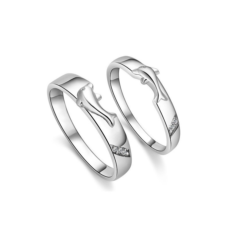Täydelliset Tekniset Tiedot Dolphin Platinum Platinum Titanium Ring Rakastavaisille